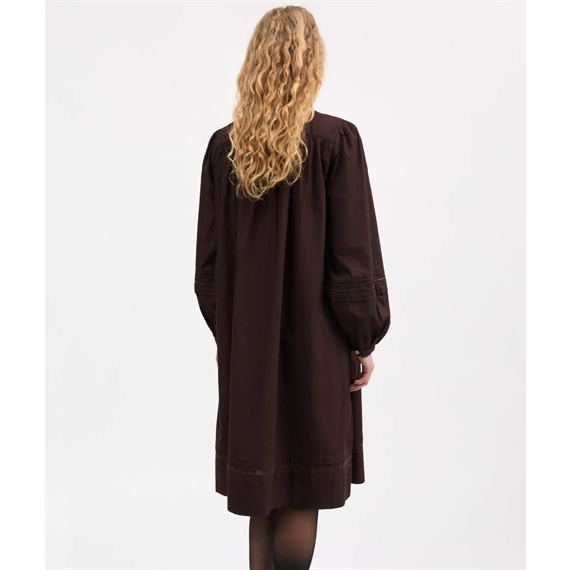 Skall Studio Leaf Skjortekjole, Dark Brown 